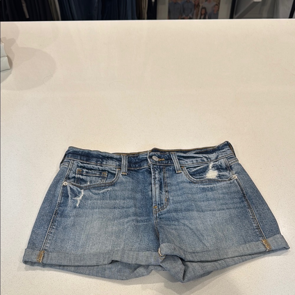 Old Navy Blue Jean Shorts Classic Distressed Style